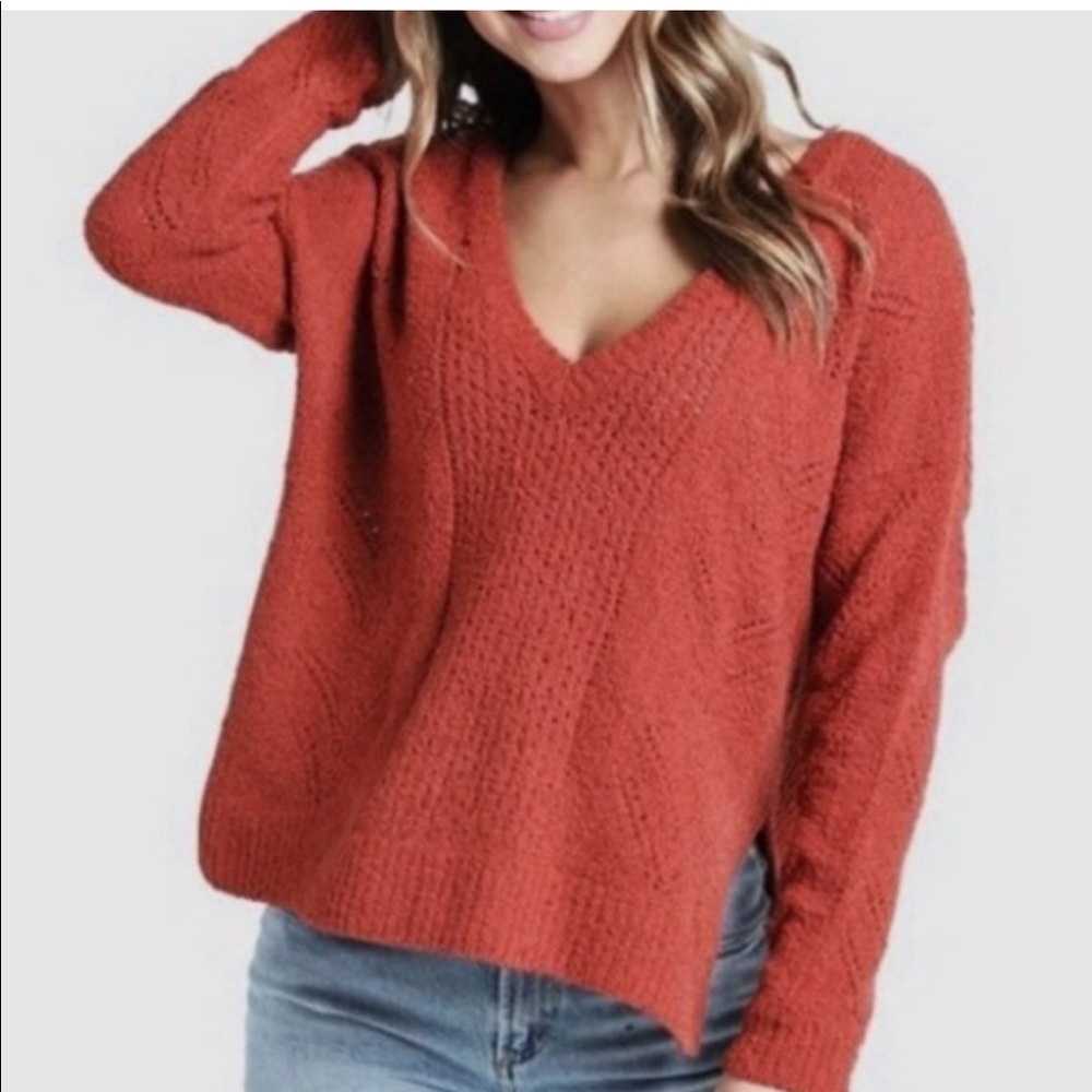 NWT- CUPCAKES & CASHMERE Red Knit Sweater